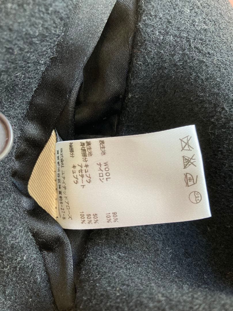 KLMです　美品drawer 黒ピーコート　金ボタン38