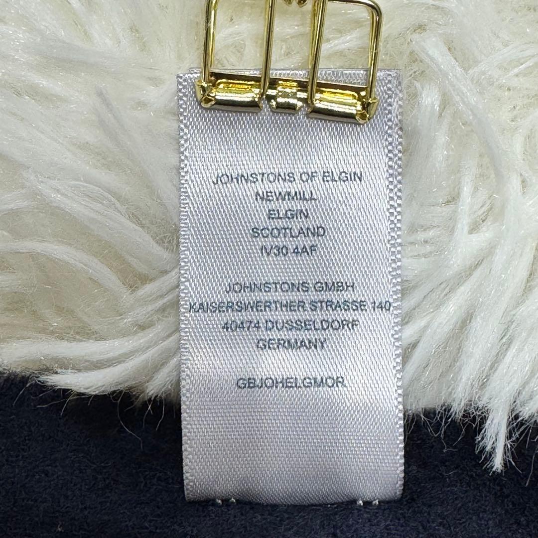 【美品✨️】Johnstons ジョンストンズ　カシミヤ マフラー　ネイビー