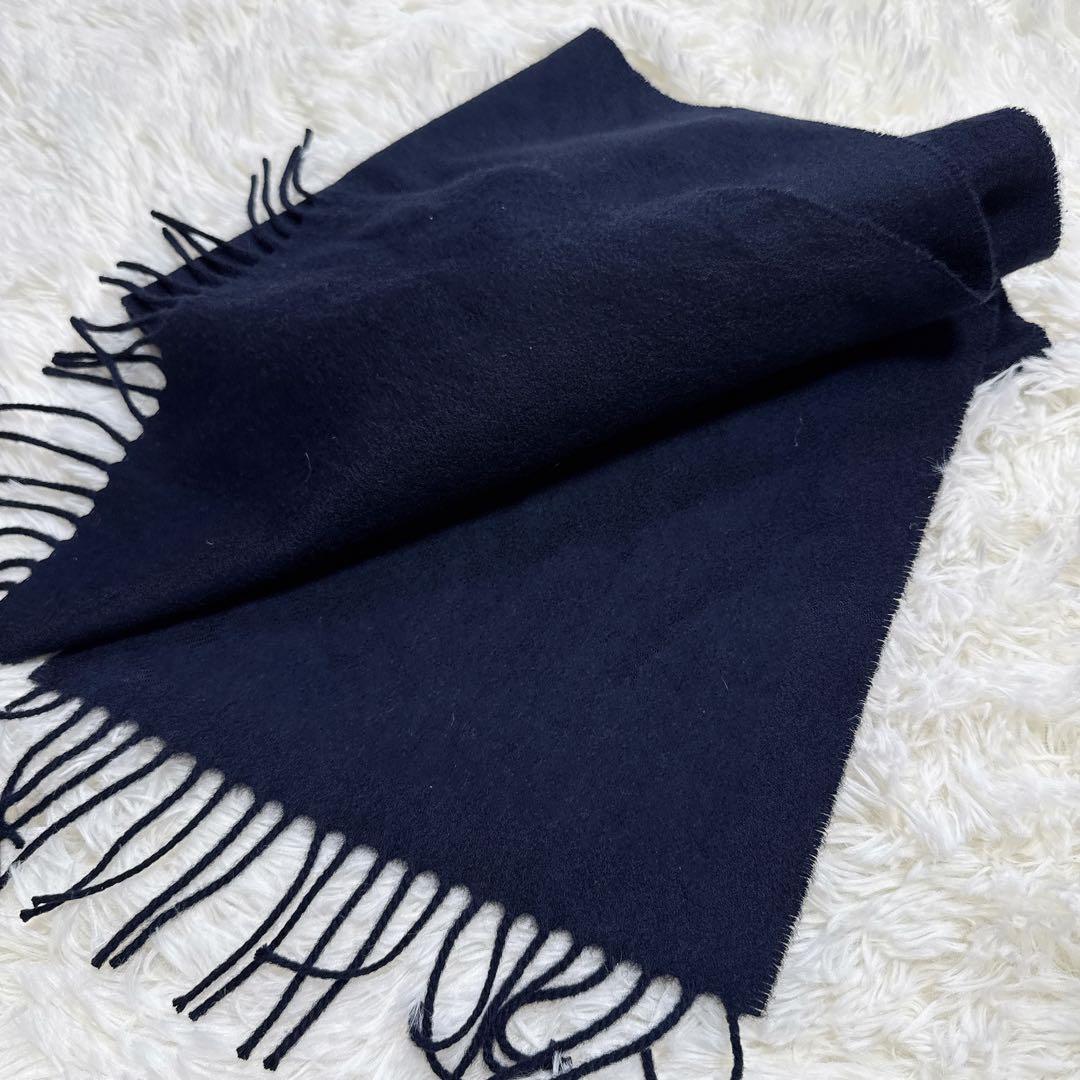 【美品✨️】Johnstons ジョンストンズ　カシミヤ マフラー　ネイビー