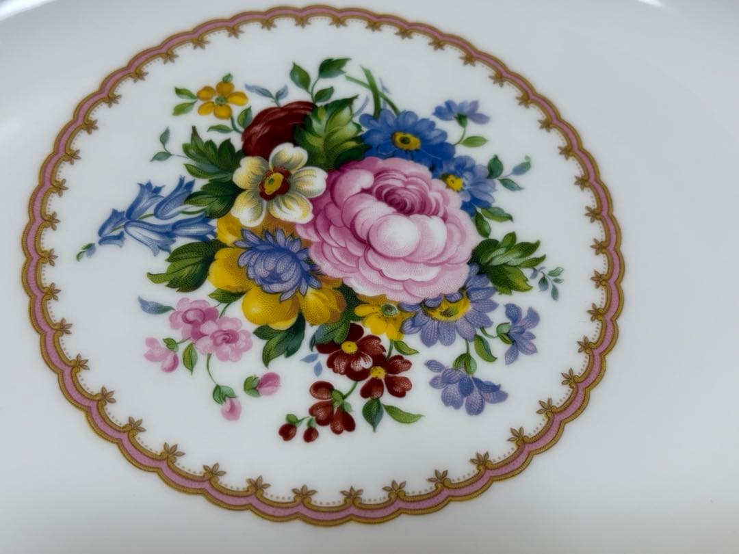 未使用ロイヤルアルバート　レディカーライル　大皿　パーティー皿　オーバル　ピンク