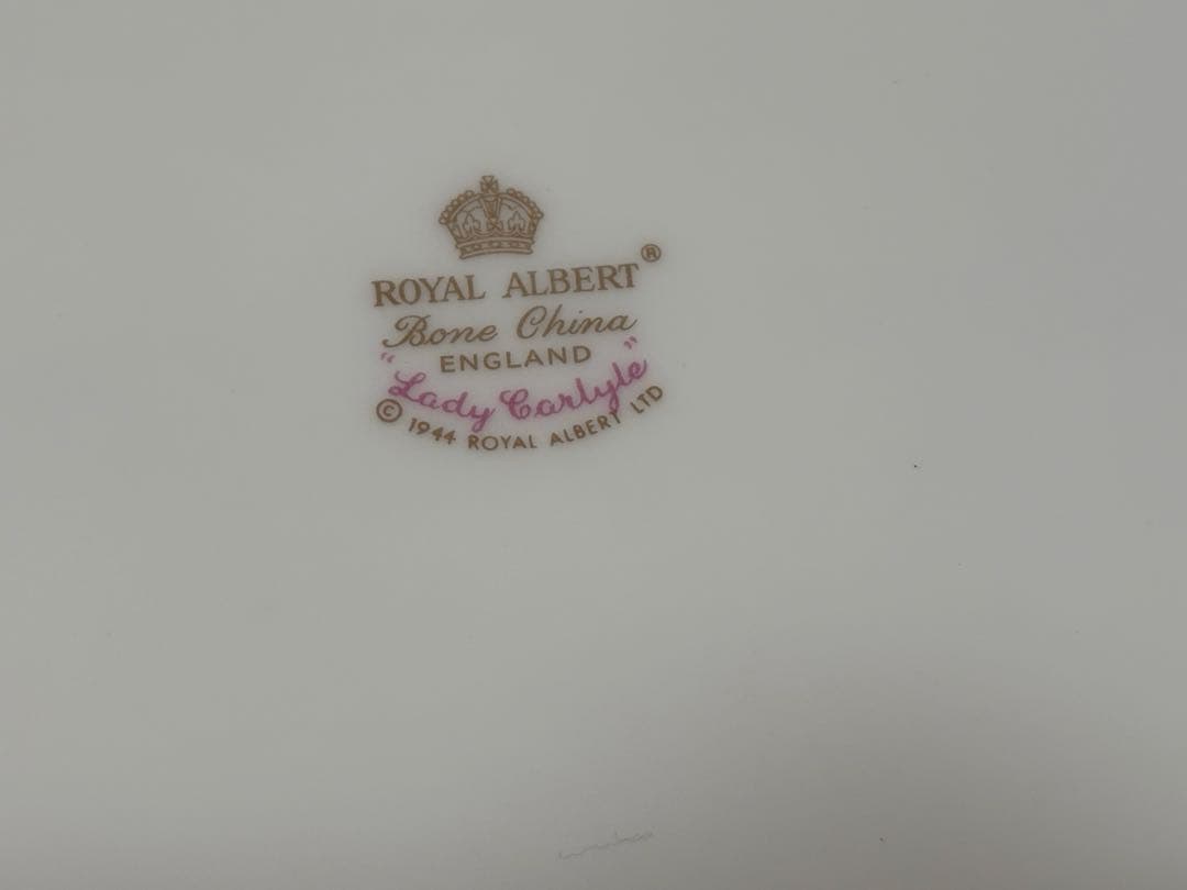 未使用ロイヤルアルバート　レディカーライル　大皿　パーティー皿　オーバル　ピンク