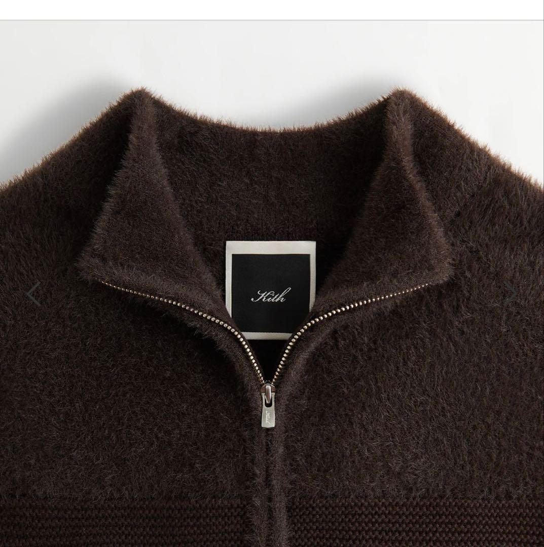 Kith レディース プレスリー ブロックド モヘア ジップ セーター