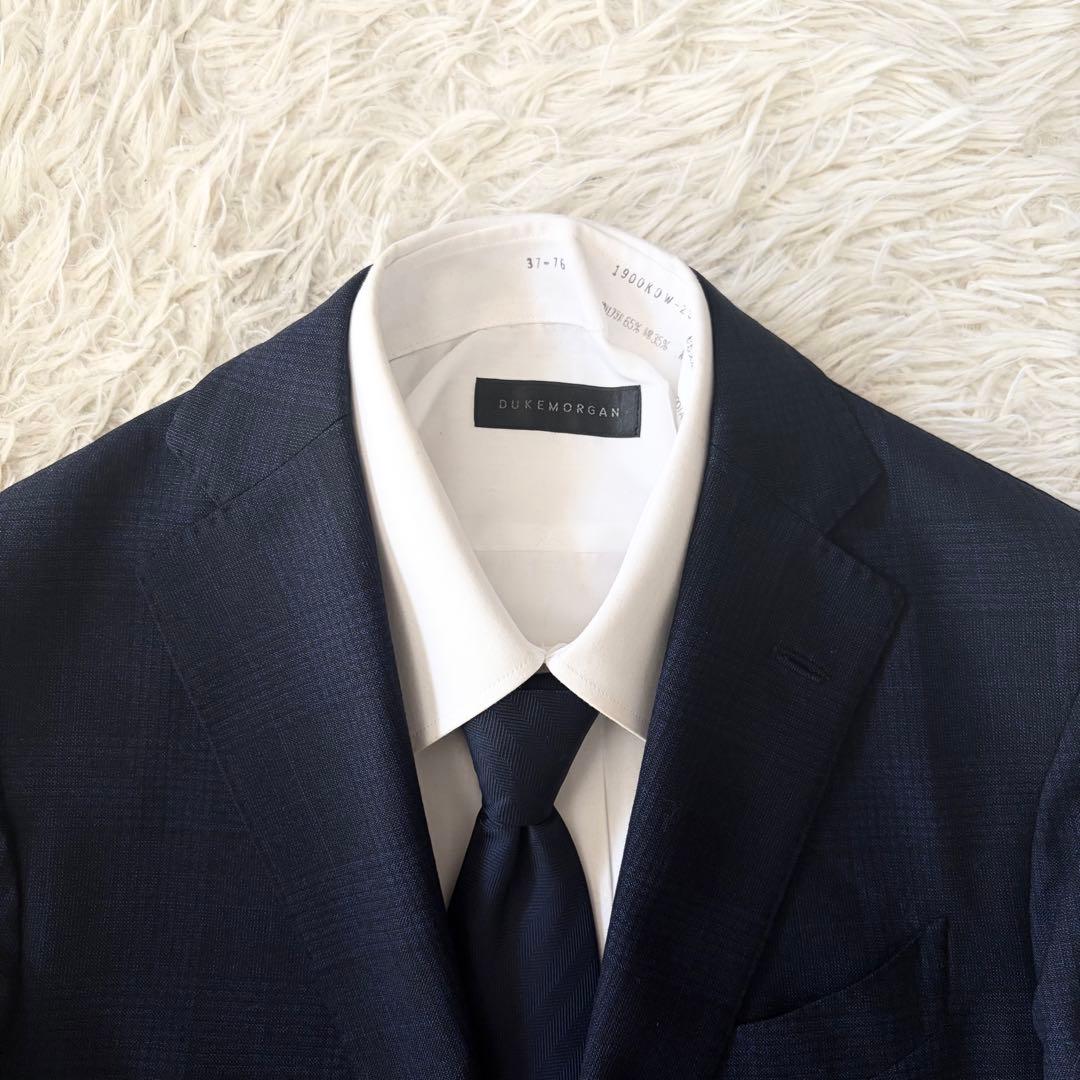 <美品>LARDINI ネイビー ウール スーツ サイズ44