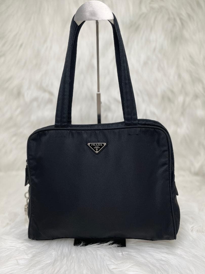 PRADA プラダ　ナイロン ショルダー　トートバッグ三角プレート　白タグあり