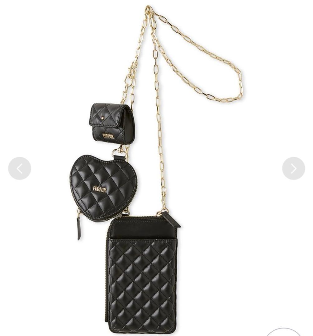 FURFUR キルティング3SETマルチショルダー ブラック