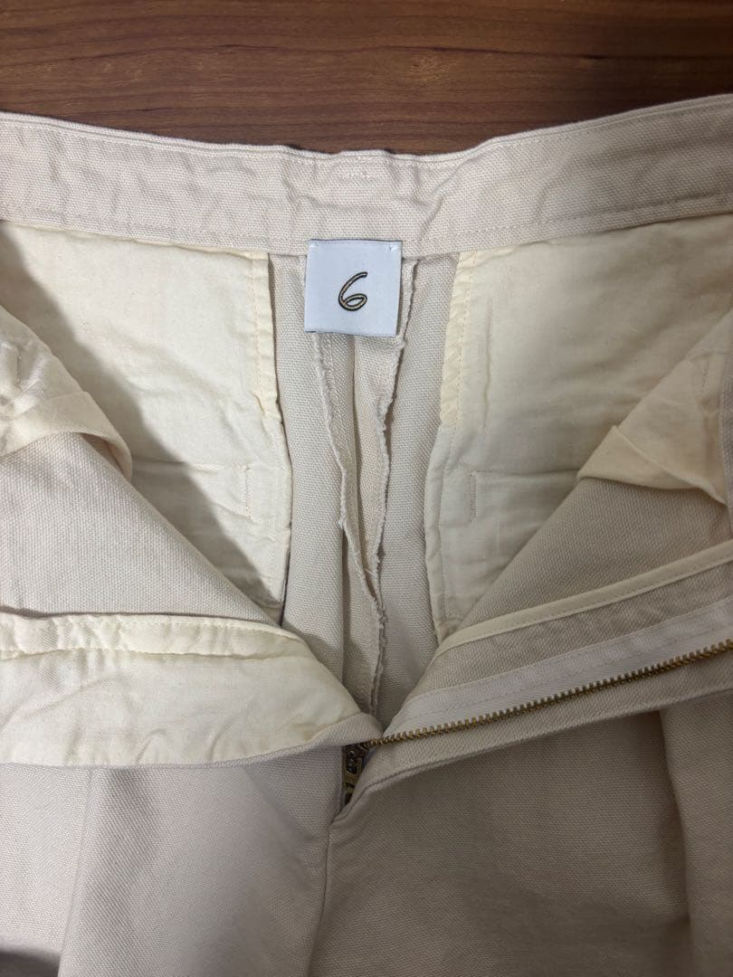 美品　　＜6(ROKU)＞コットン ダイ パンツ