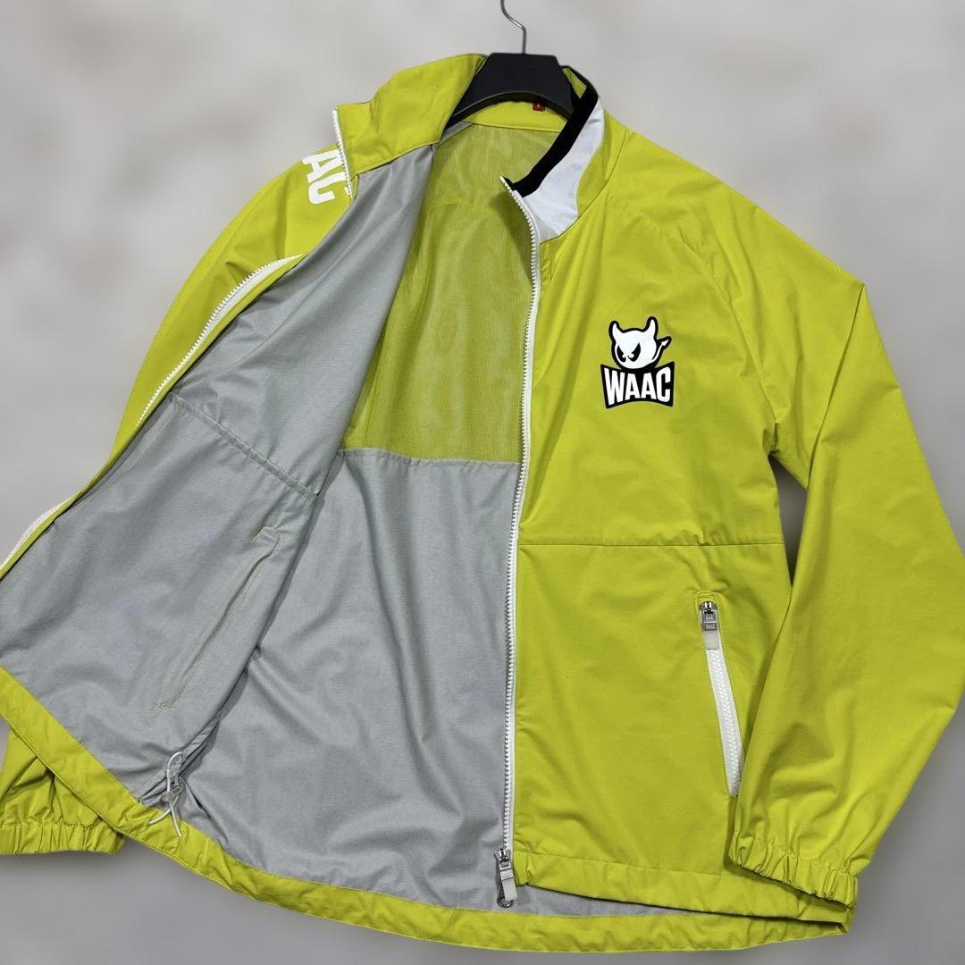 未使用級 近年モデル！ワック ナイロンジャケット ゴルフウェア 蛍光黄色 M相当
