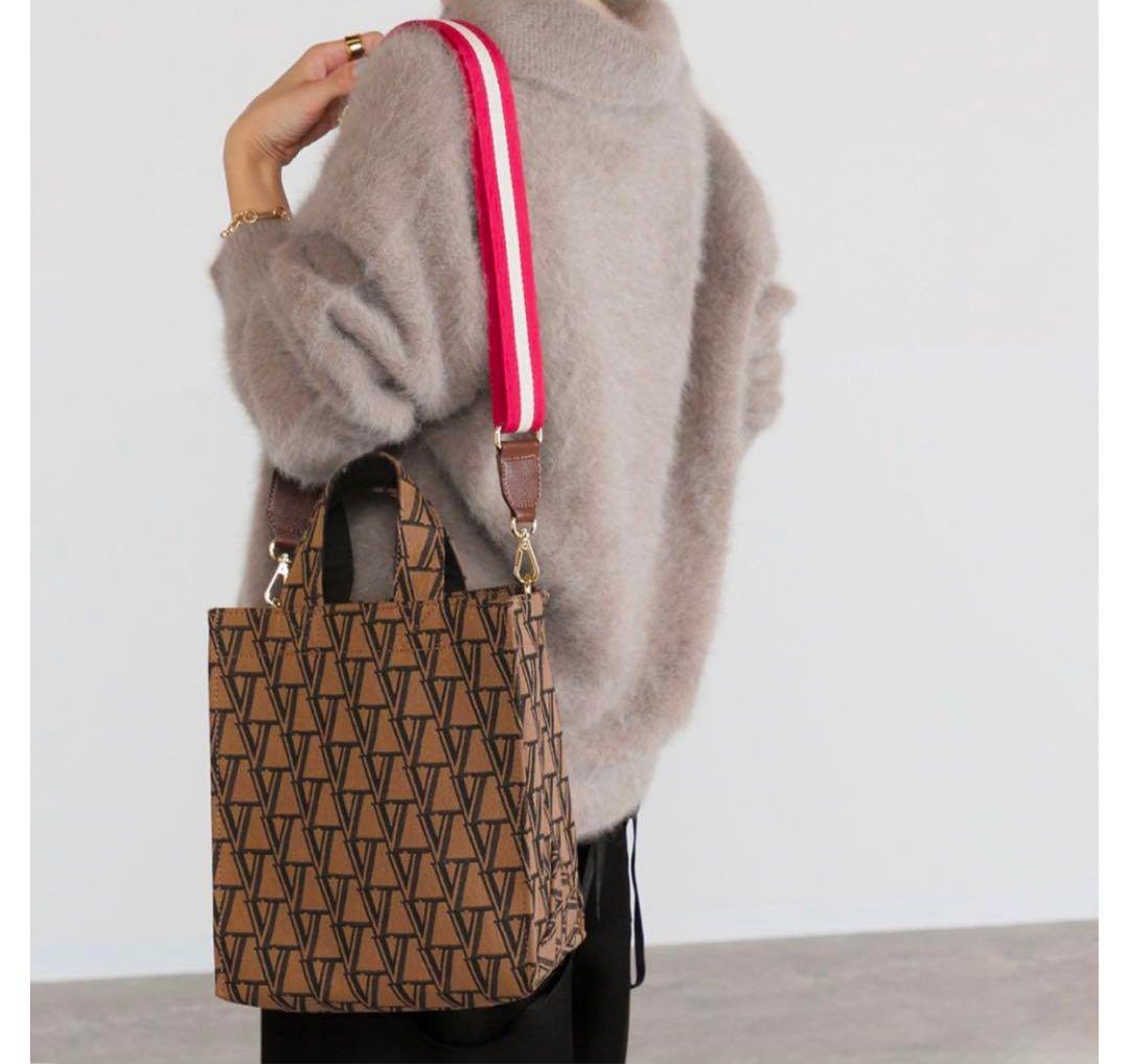 【完売品】 VERMEIL モノグラムロゴジャガードトートバッグ 2way 総柄