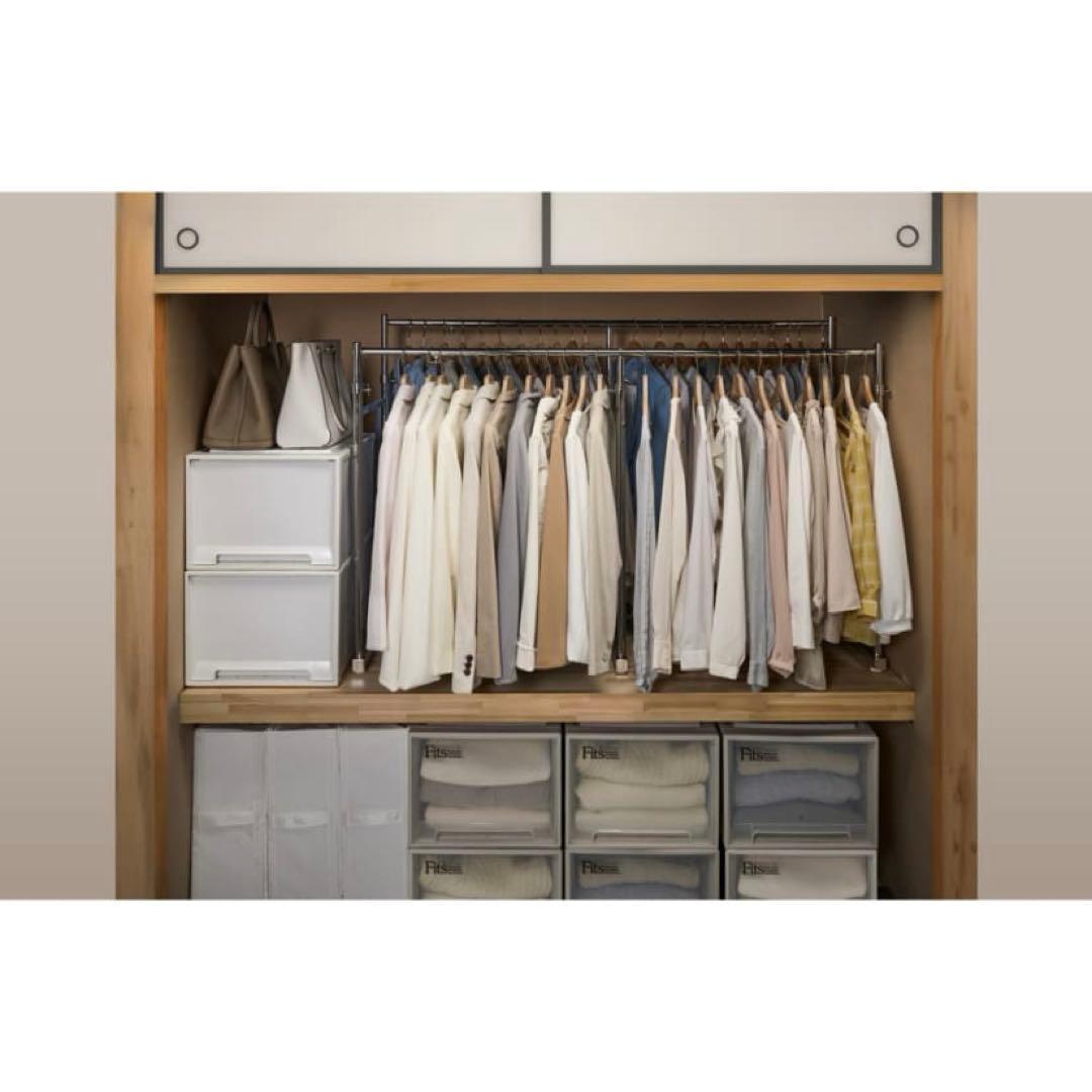 お値下中❗️半額dinosディノス幅と高さが伸縮する 押し入れ頑丈ハンガー 一間用