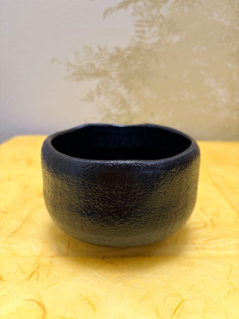 抹茶茶碗 黒楽 富士 黒楽茶碗 黒茶碗 桧垣佳山 造 共箱付 茶道具 裏千家