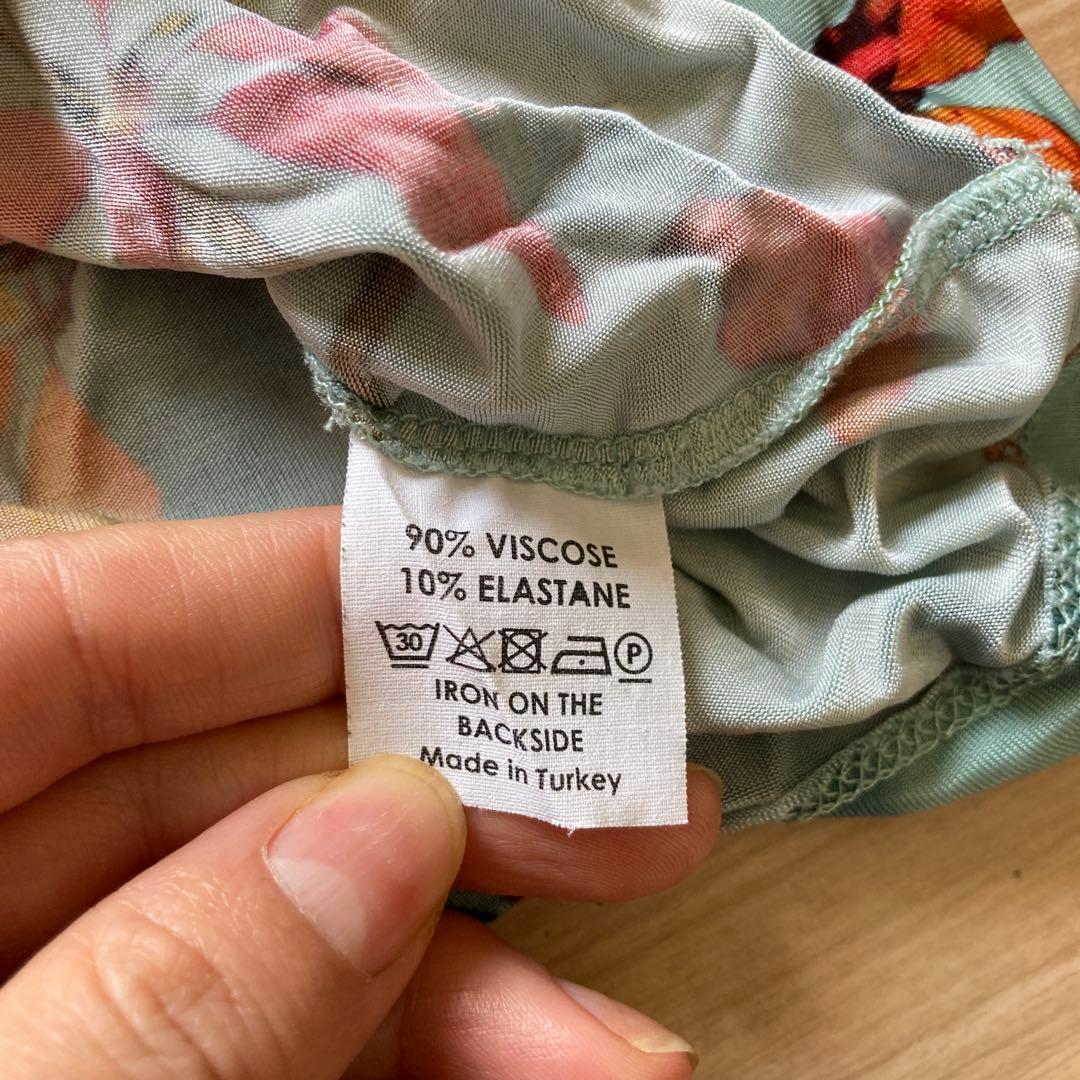 ドリスバンノッテン　ロンT 花柄　青