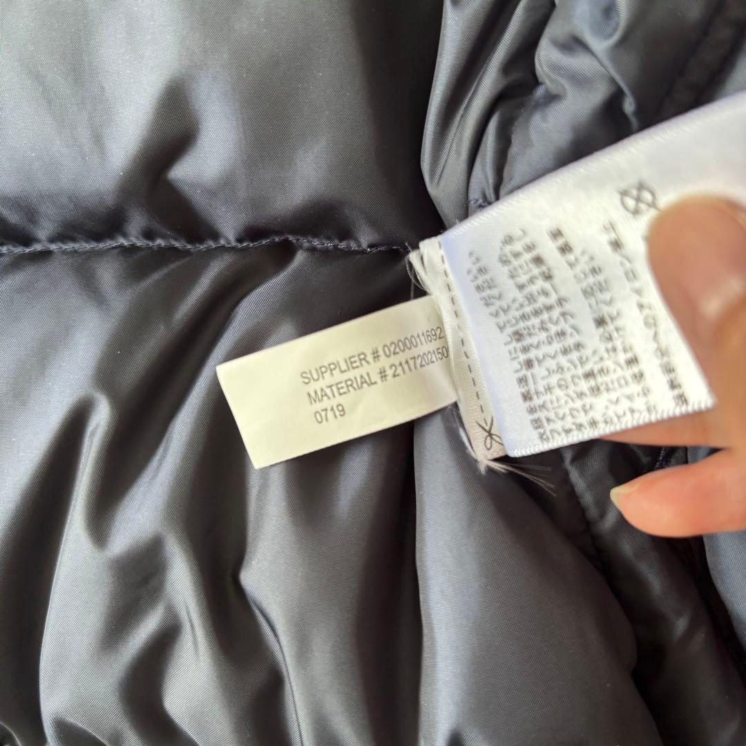 【極美品✨】ポロラルフローレン　ダウンベスト　フード　レザー　ポニー刺繍　紺色