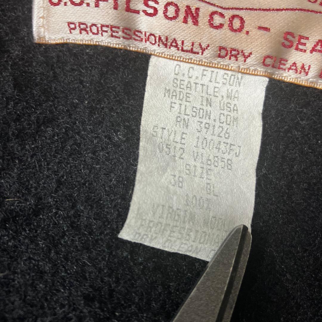 【フィルソン　マッキーノ　クルーザー　38】ウール　ジャケット　黒　USA製