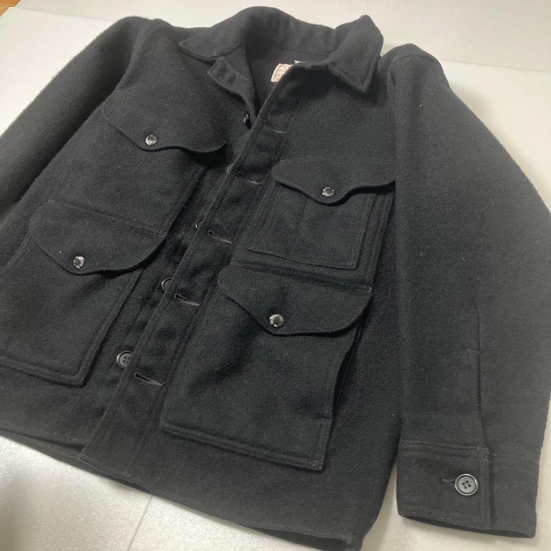 【フィルソン　マッキーノ　クルーザー　38】ウール　ジャケット　黒　USA製