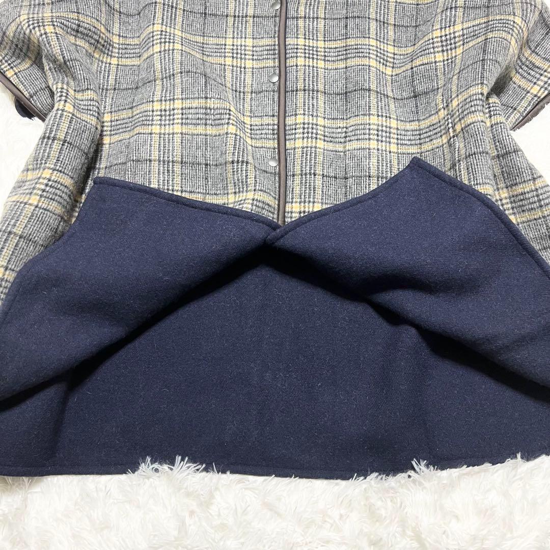 ✨Michel Beaudouin リバーシブルマント ポンチョ✨