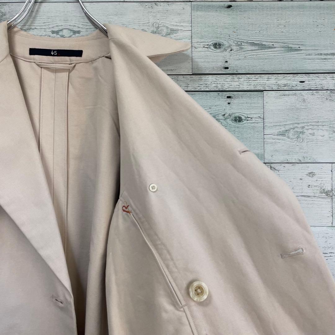 45rpm ダブルブレストレンチコート　ライトベージュ　2サイズ　ベルト付き