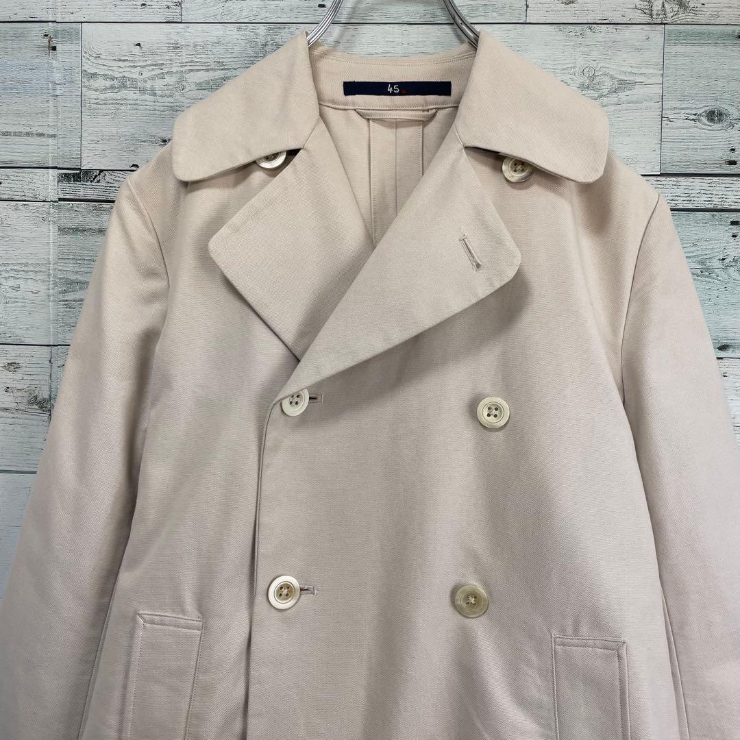 45rpm ダブルブレストレンチコート　ライトベージュ　2サイズ　ベルト付き