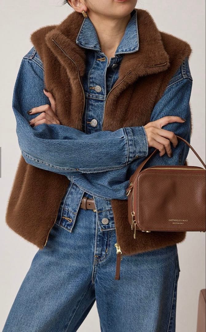 ミンクエコファーベスト　スローブイエナ