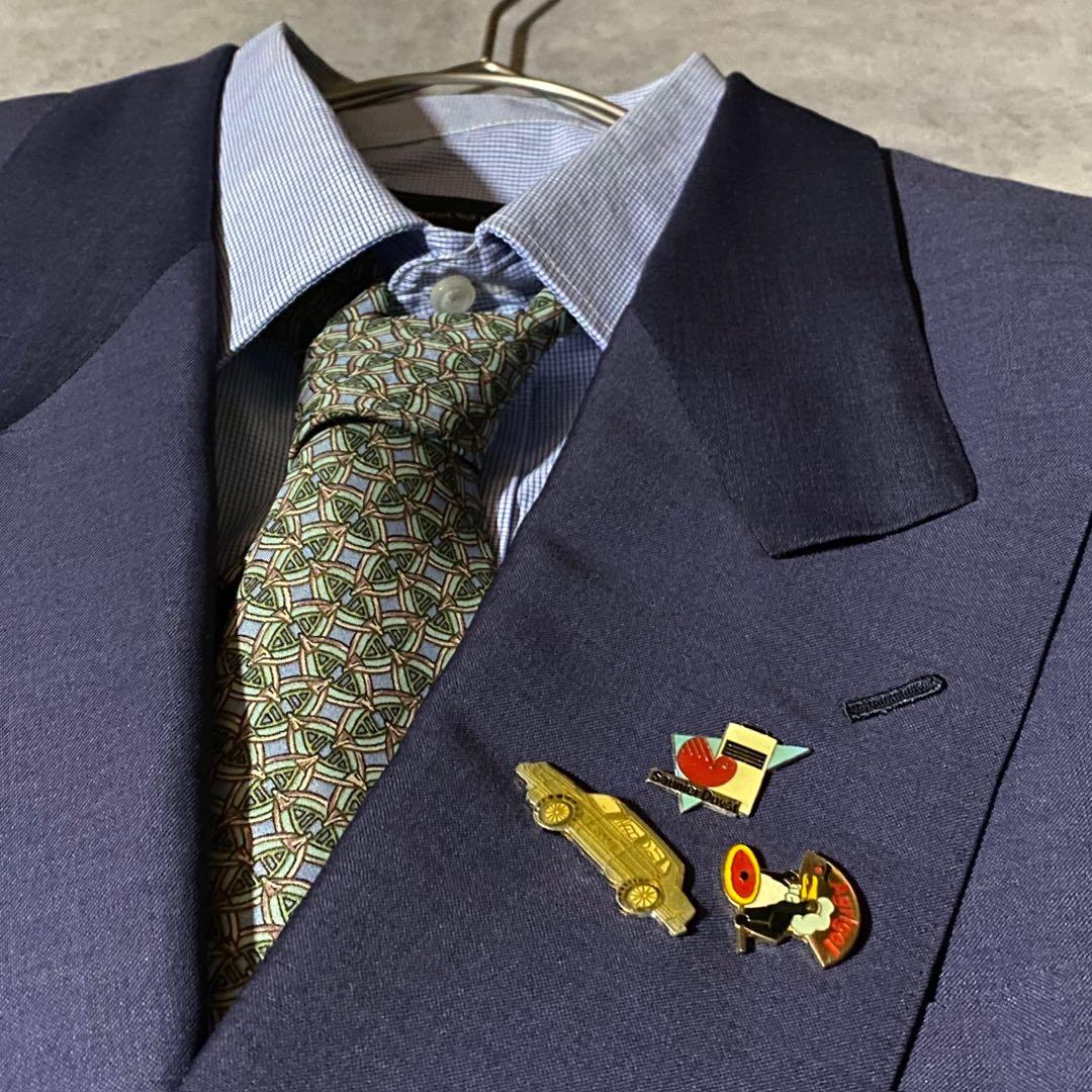 90s vintage レトロセットアップ スーツ ピンズ No.184成人式