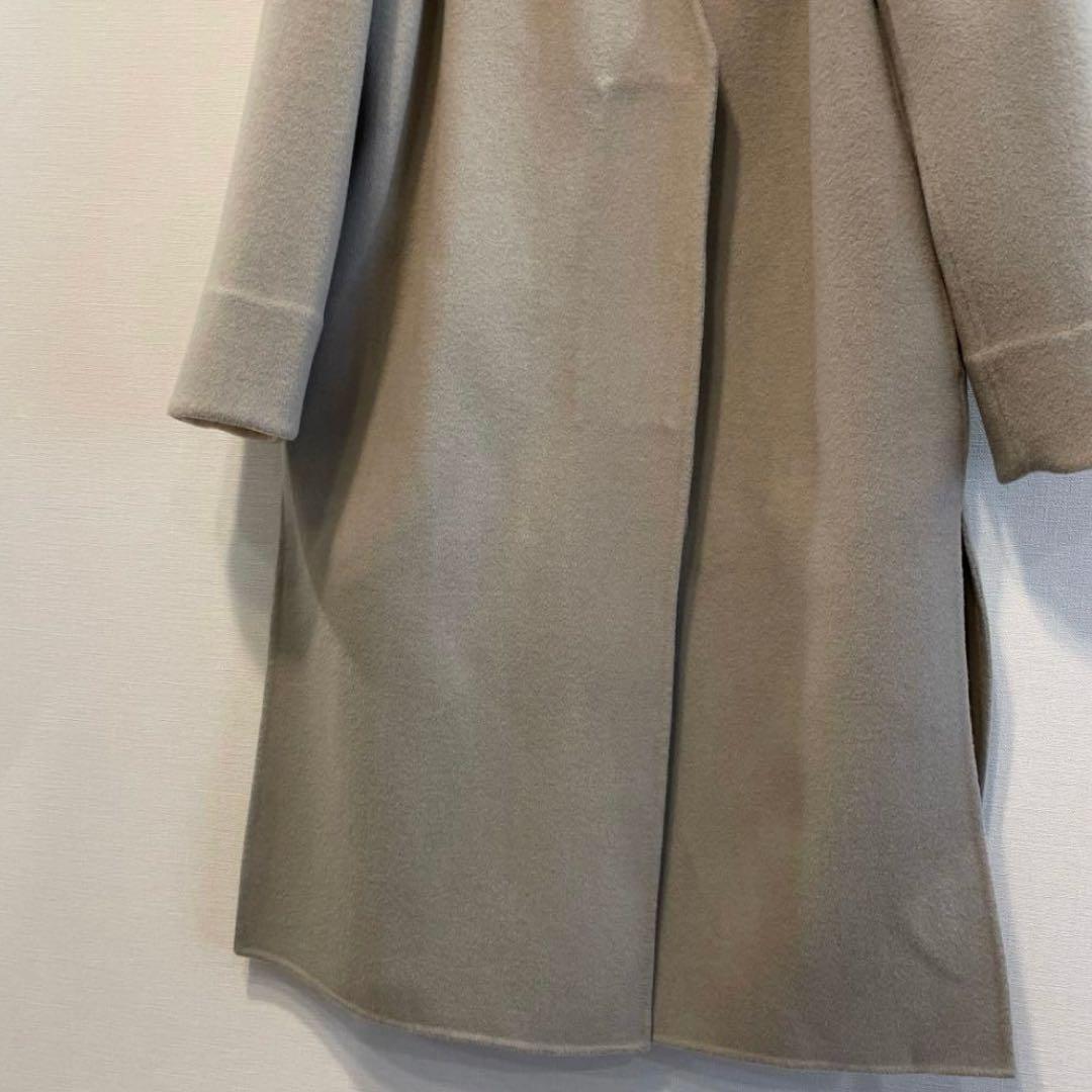 【 Na.e 美品 】ナエ ノーカラーコート ノーカラーマフラーコート