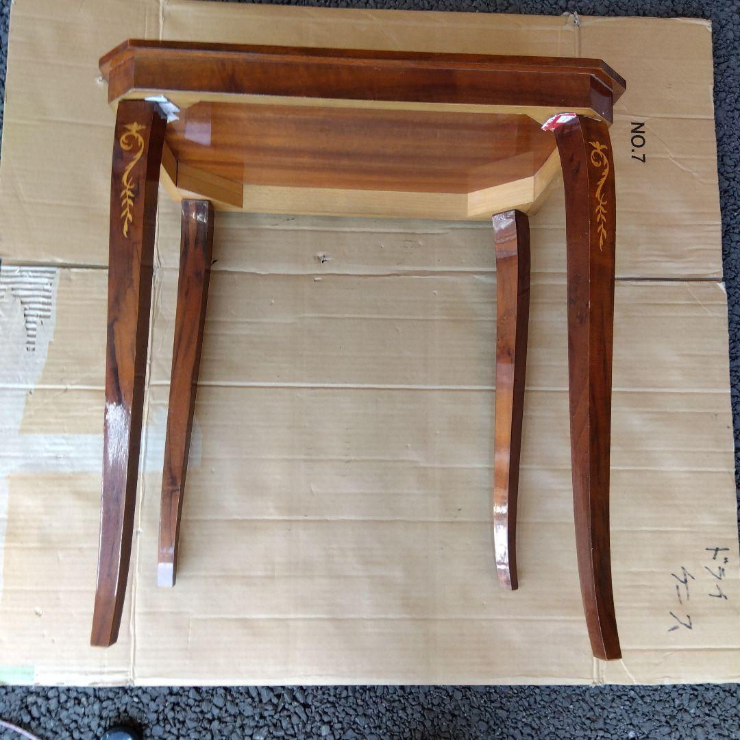 イタリア製 サイドテーブル 猫脚 アンティーク ネストテーブル 西洋家具