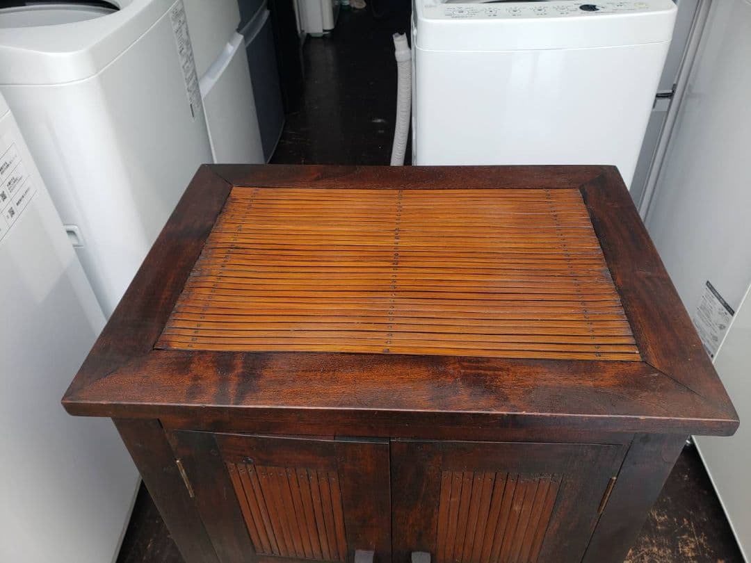 アンティーク調　アジアン家具　チーク＆バンブー　お洒落な小物入れ　チェスト