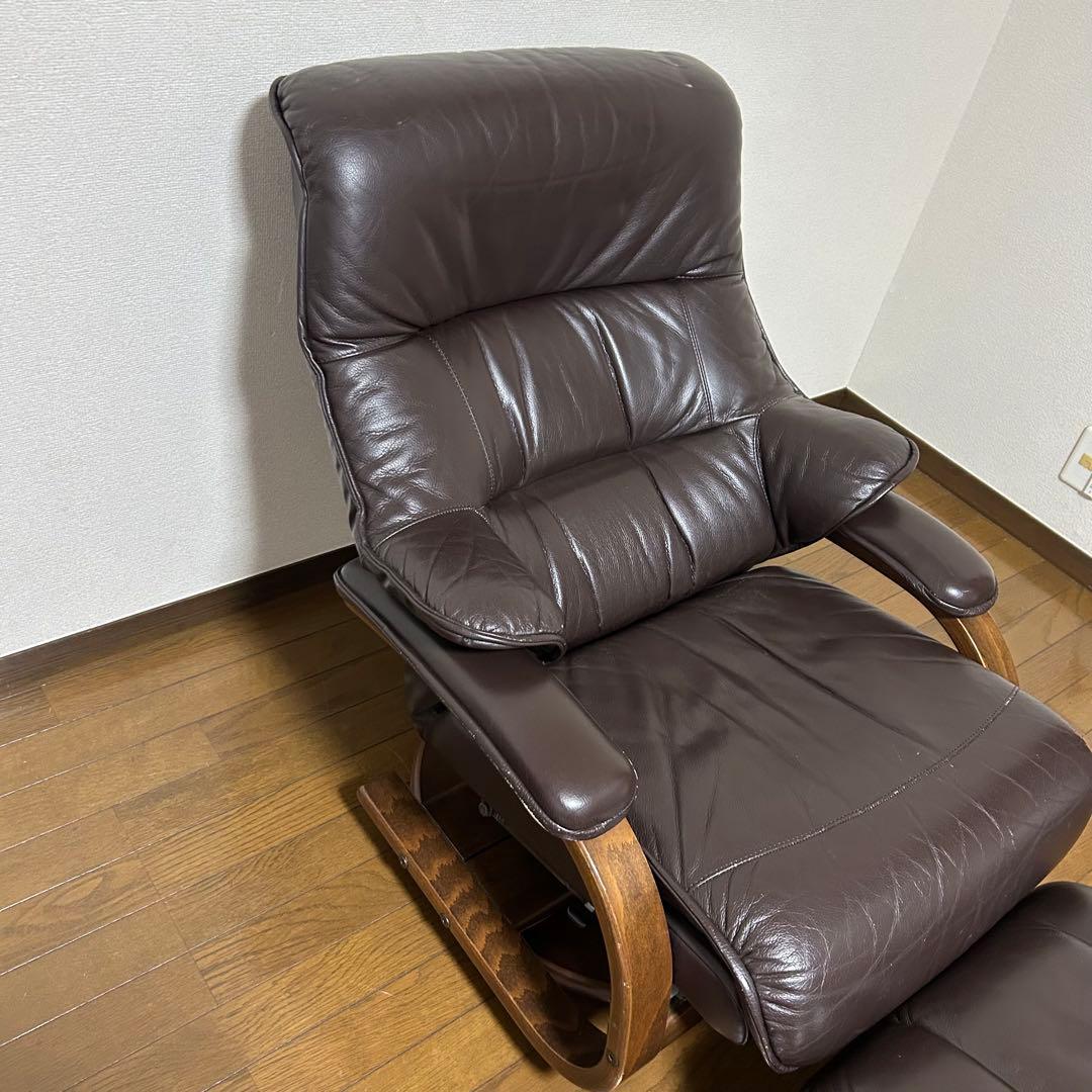 冨士ファニチア　リクライニングソファ オットマン付　回転椅子　パーソナルチェア