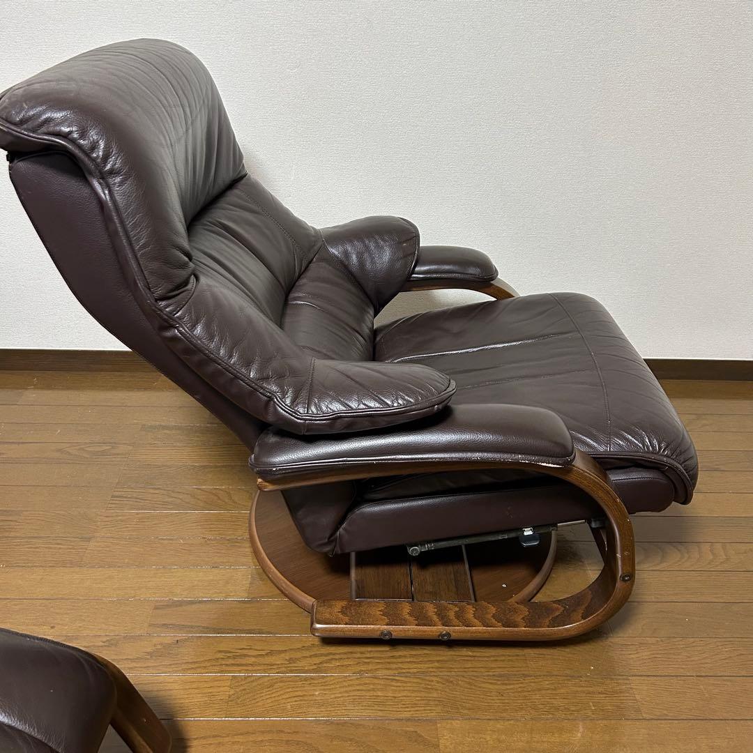 冨士ファニチア　リクライニングソファ オットマン付　回転椅子　パーソナルチェア