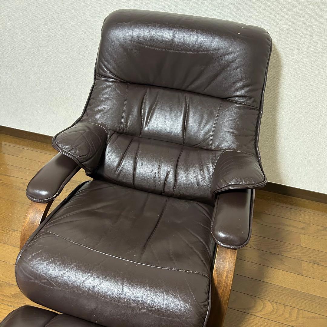 冨士ファニチア　リクライニングソファ オットマン付　回転椅子　パーソナルチェア