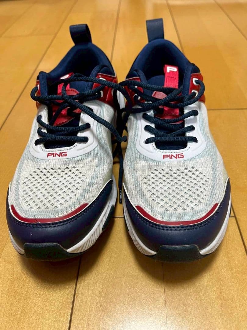 PING ゴルフシューズ メンズ ホワイト/ネイビー/レッド スニーカータイプ