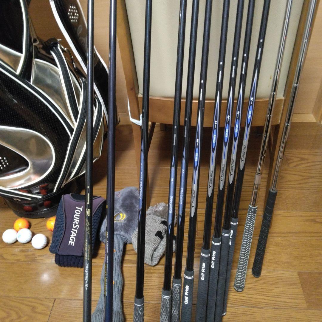 PUMAキャディバッグ ブリジストンゴルフクラブセット ミズノ PINE他
