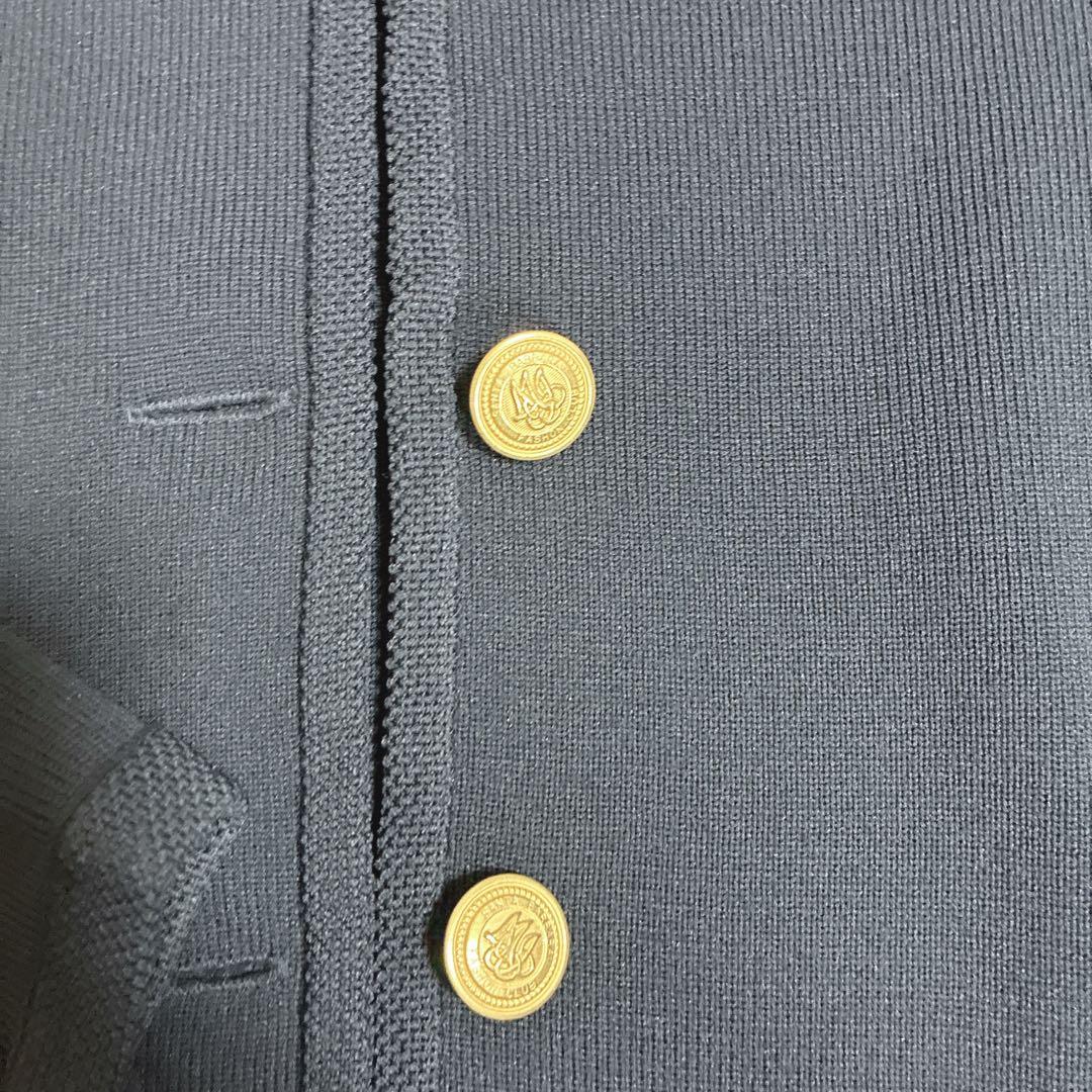 【洗える】2024SSセルフォード ネイビー ノーカラージャケット フリーサイズ