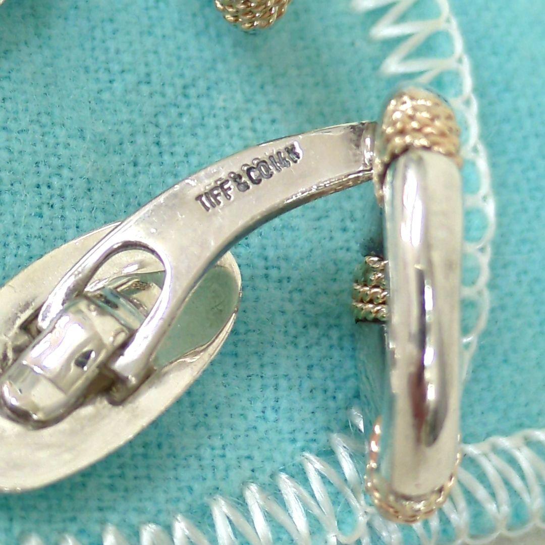 ティファニー サークル カフリンクス シルバー 14Kコンビ ヴィンテージ