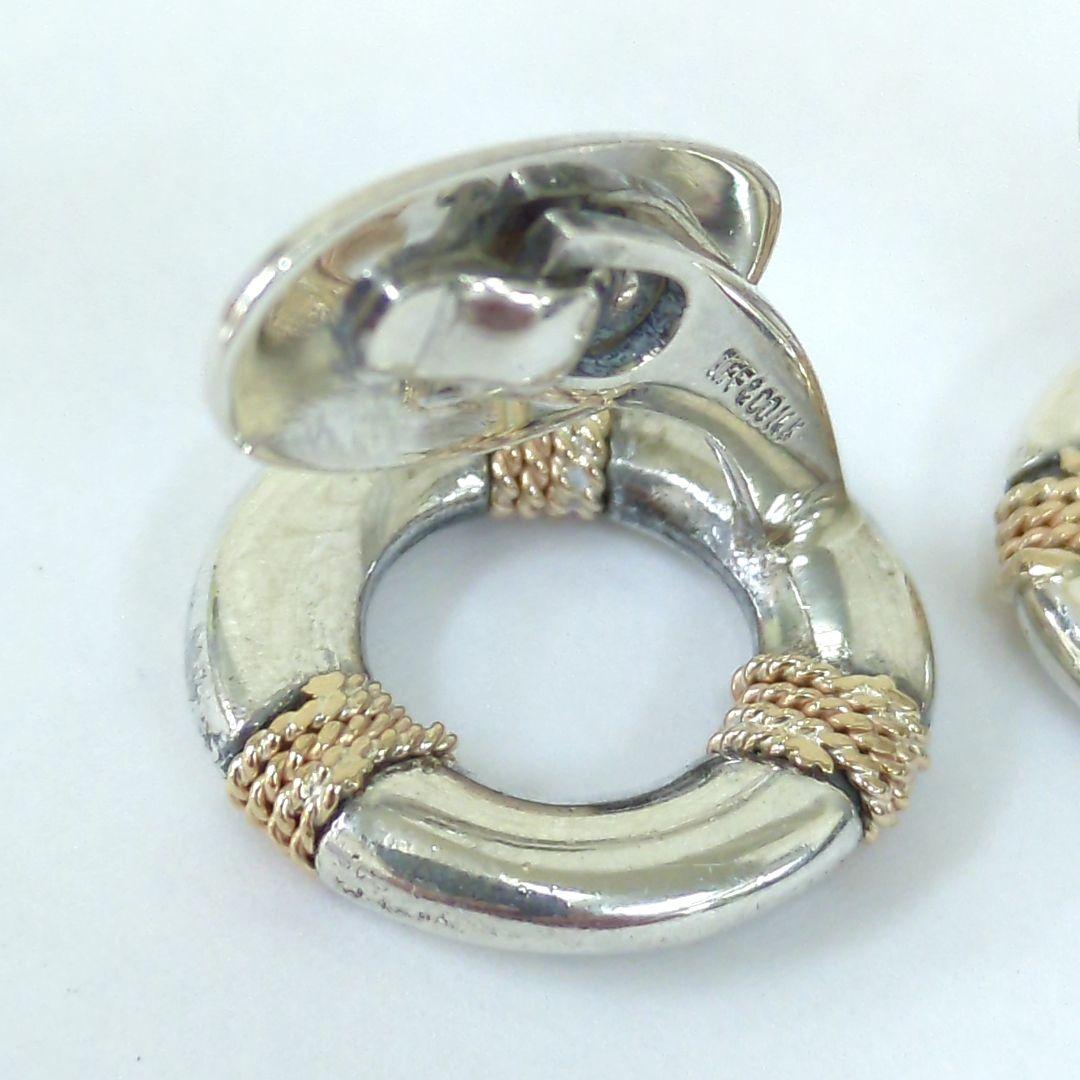 ティファニー サークル カフリンクス シルバー 14Kコンビ ヴィンテージ