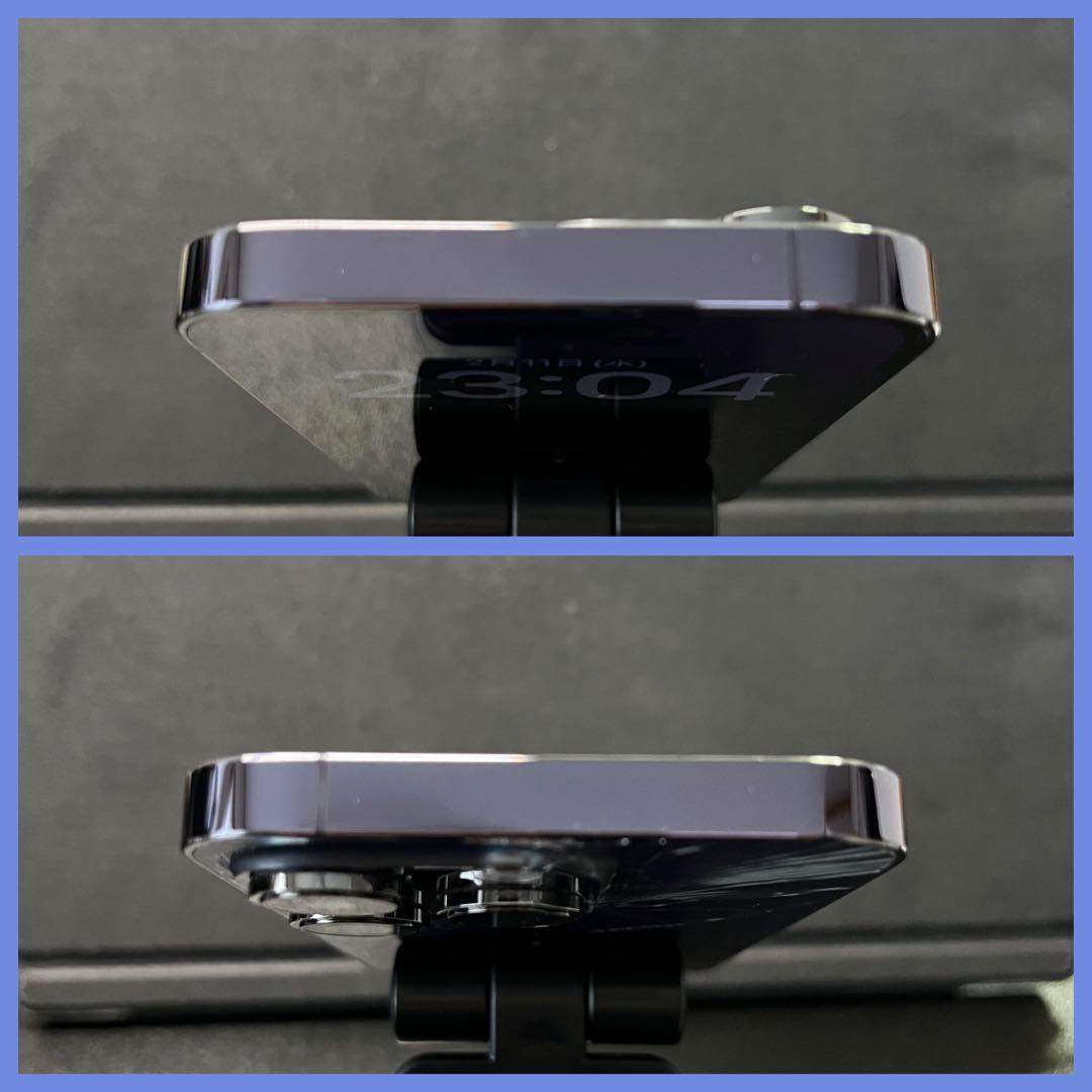 iPhone 14 Pro 256GB ディープパープル 背面割れ 動作良好