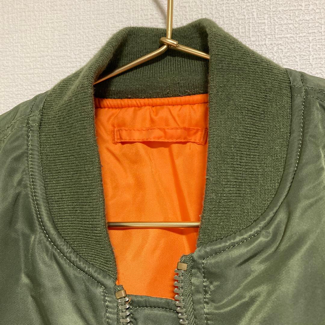 アルファ ALPHA MA-1 フライトジャケット グリーン 短丈 ミニタリー