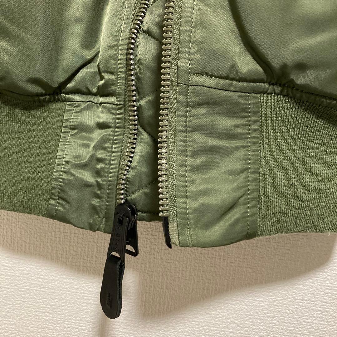 アルファ ALPHA MA-1 フライトジャケット グリーン 短丈 ミニタリー