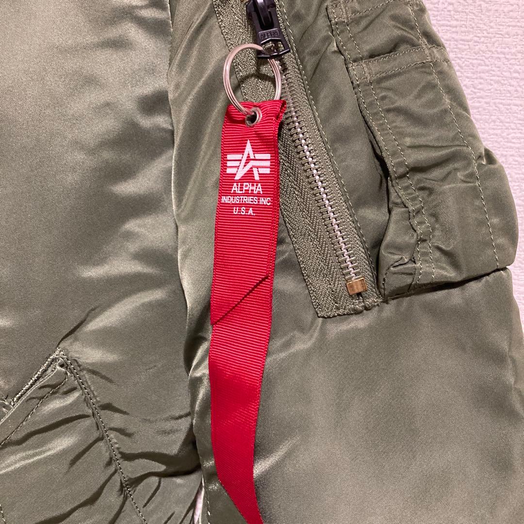 アルファ ALPHA MA-1 フライトジャケット グリーン 短丈 ミニタリー