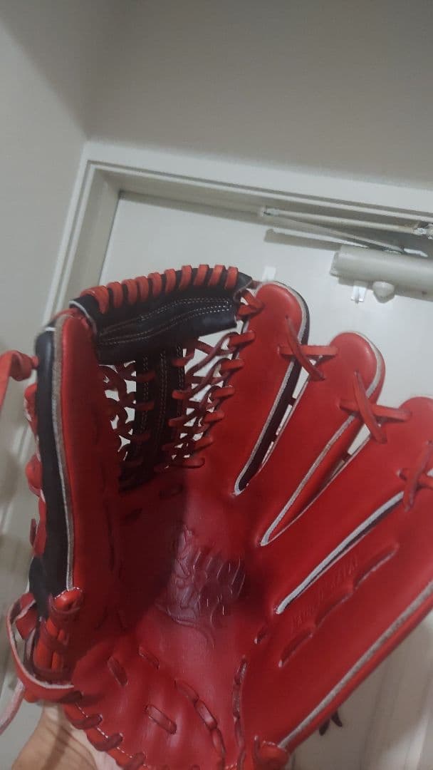 Fires 軟式グローブ 赤黒　大人用　外野用