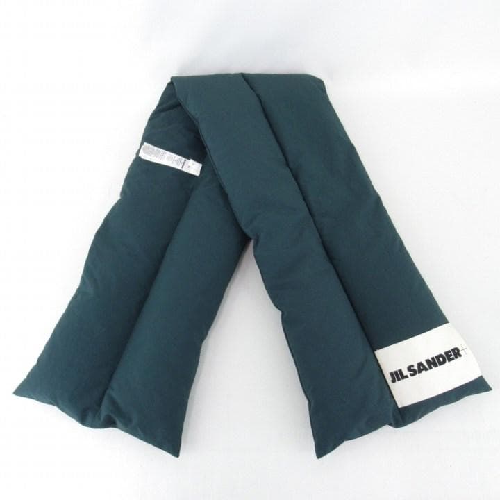 JIL SANDER ジルサンダー ダウンスカーフ マフラー グリーン