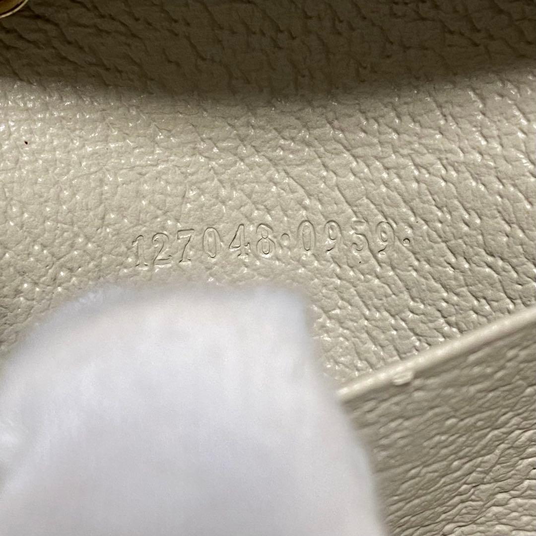 未使用保管品✨グッチ　6連キーケース GGキャンバス総柄　ゴールド金具　白レザー