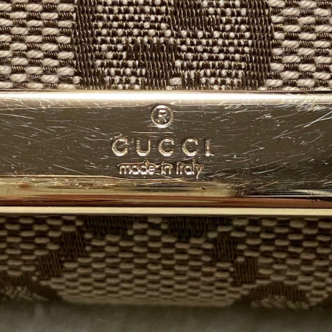 未使用保管品✨グッチ　6連キーケース GGキャンバス総柄　ゴールド金具　白レザー