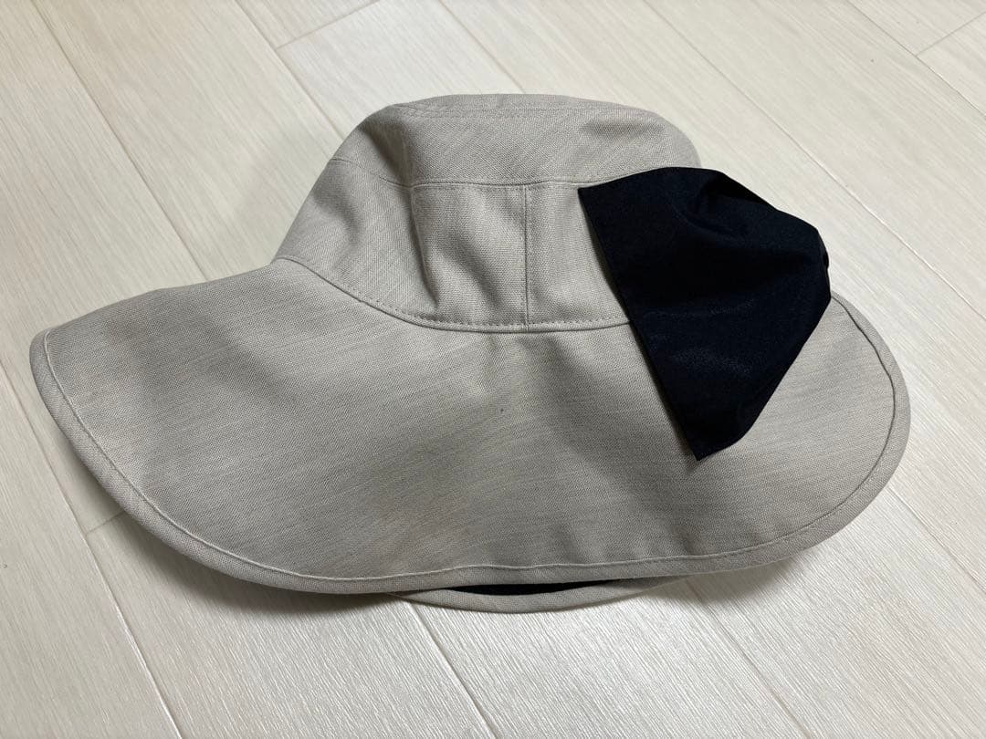 【美品】サンバリア100 ナチュラル・リボンハット