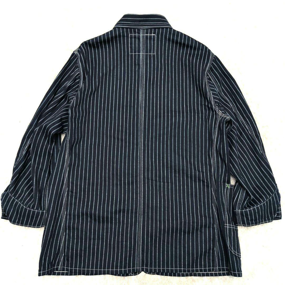 【新品同様】シュガーケーン　SC15658　ウォバッシュストライプ　ワークコート