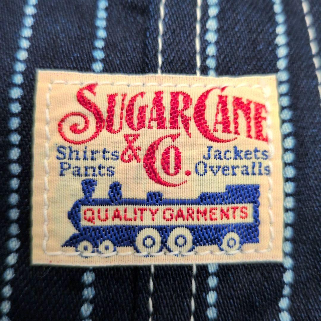 【新品同様】シュガーケーン　SC15658　ウォバッシュストライプ　ワークコート