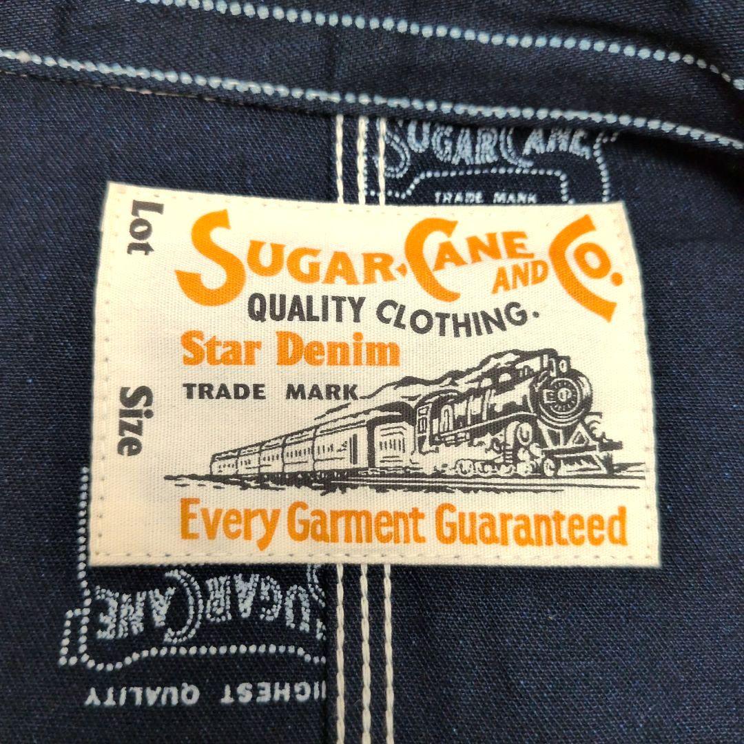 【新品同様】シュガーケーン　SC15658　ウォバッシュストライプ　ワークコート