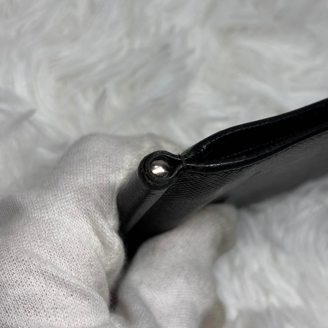 ✨美品✨ PRADA マネークリップ 型押し サフィアーノレザー ブラック　黒