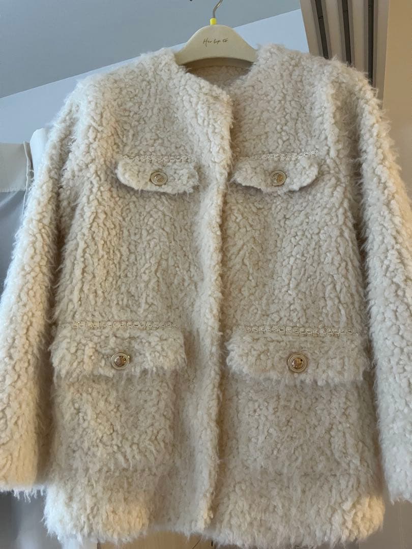 herlipto  Faux Fur Coat ecru S 完売品