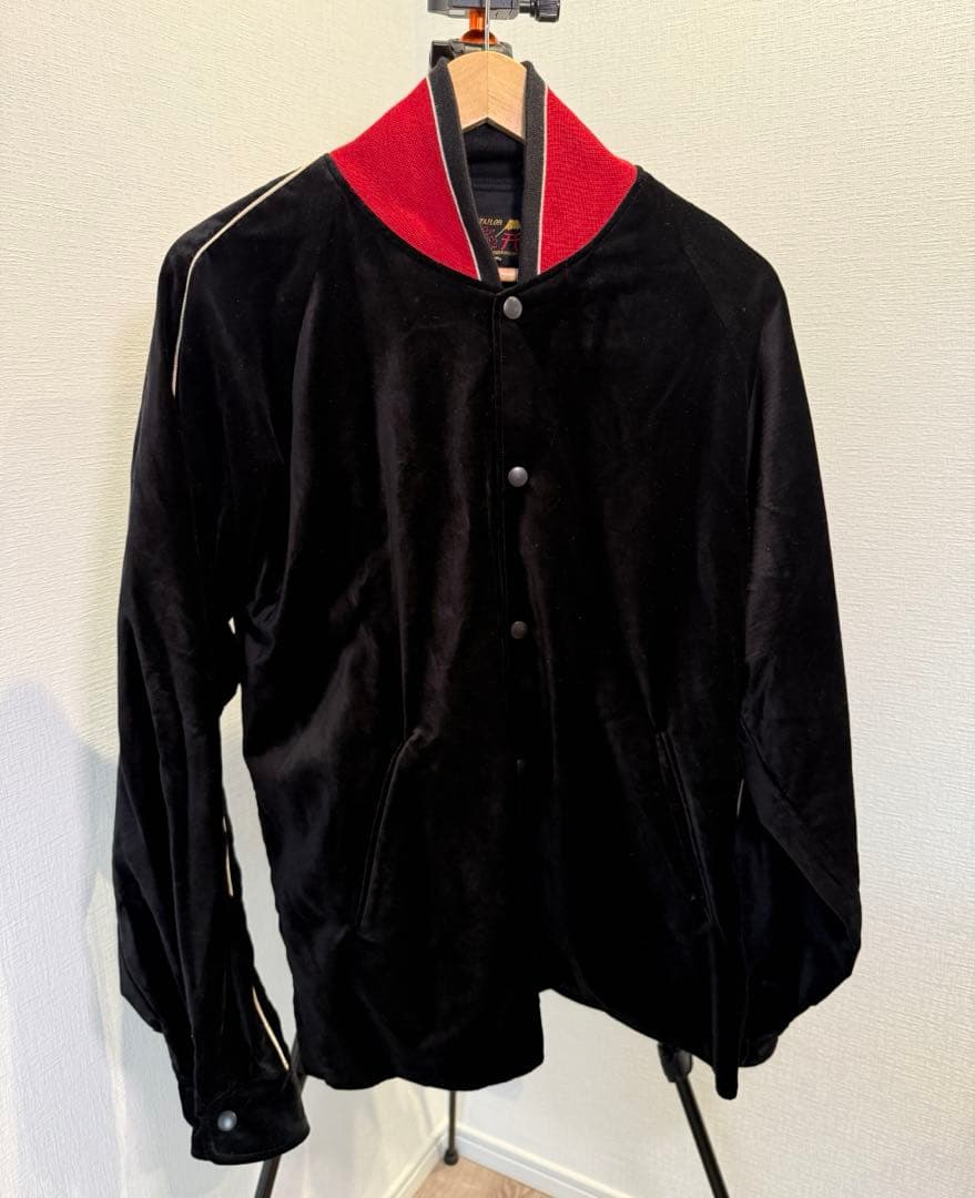 テーラー東洋 ベロアスタジャン XL 黒 ジョンレノン着用 blackmeans