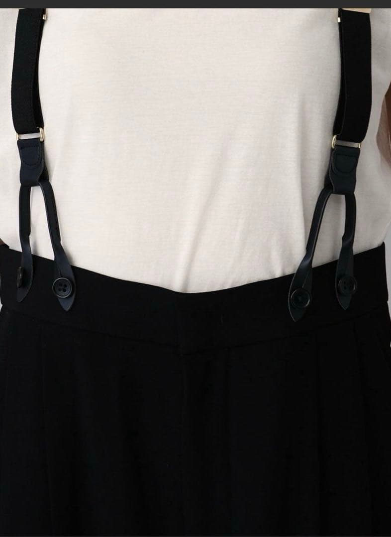 Curensology カレンソロジー　サスペンダーパンツ ブラックストライプ